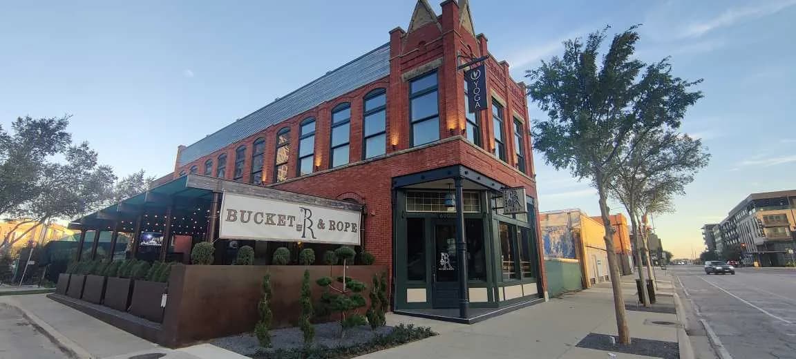 The Bucket and Rope storefront on South Harwood Street
